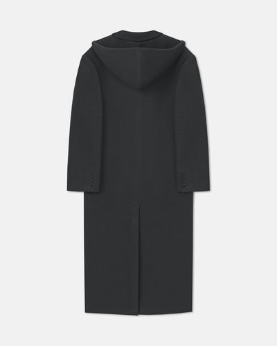 Melva - Aged Felted Wool Coat - Midnight Green