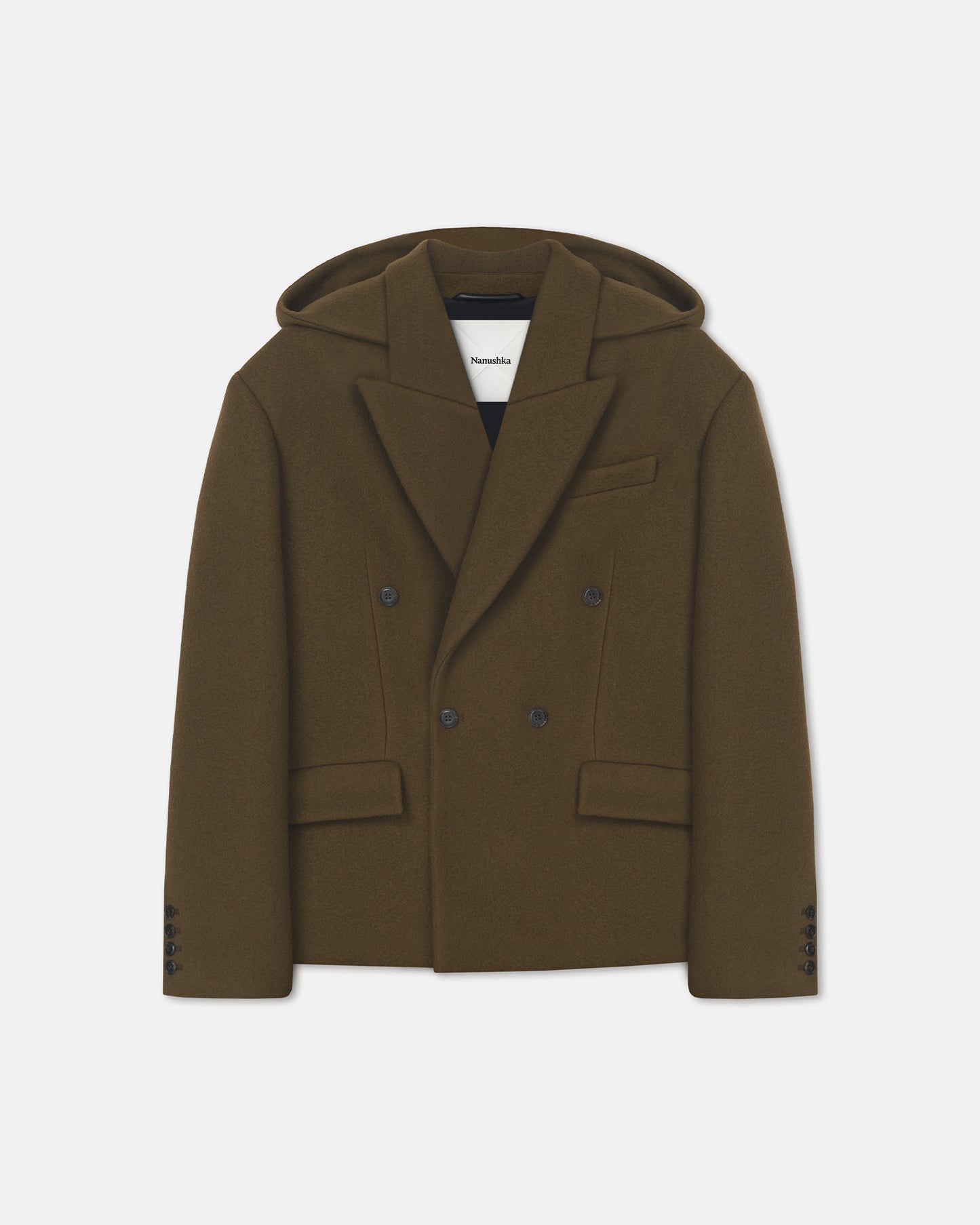 Brione - Aged Felted Wool Blazer - Wood