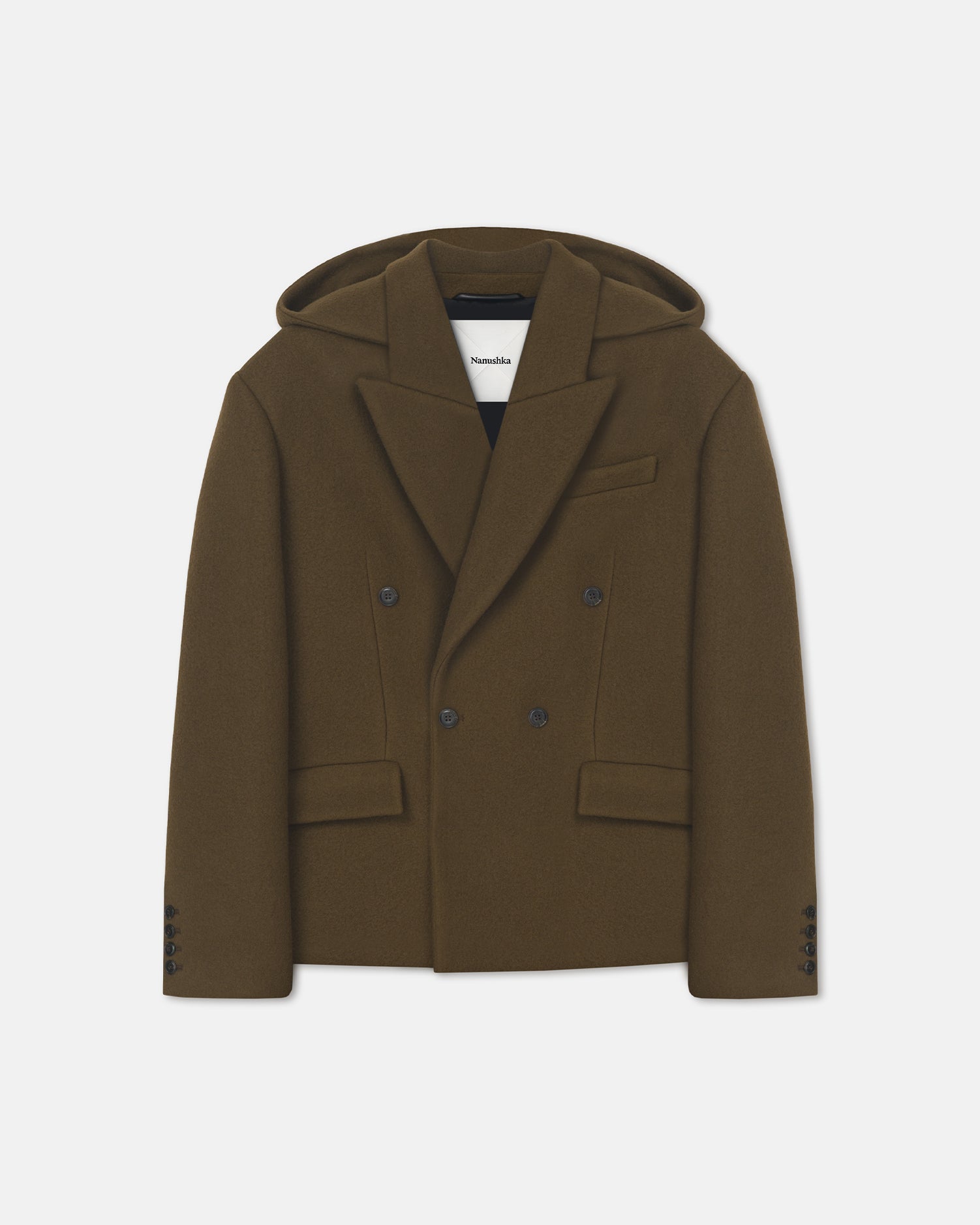 Brione - Aged Felted Wool Blazer - Wood