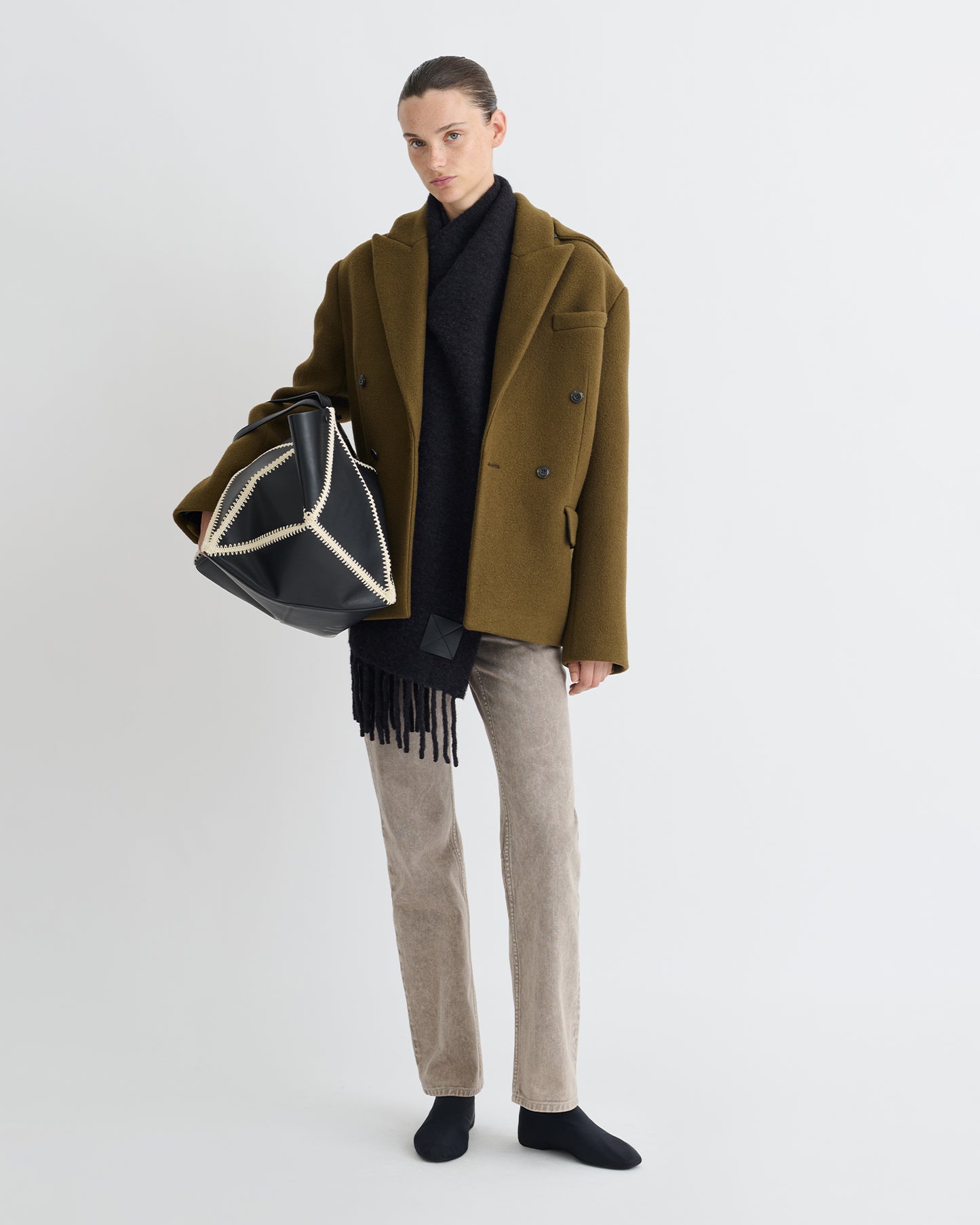 Brione - Aged Felted Wool Blazer - Wood