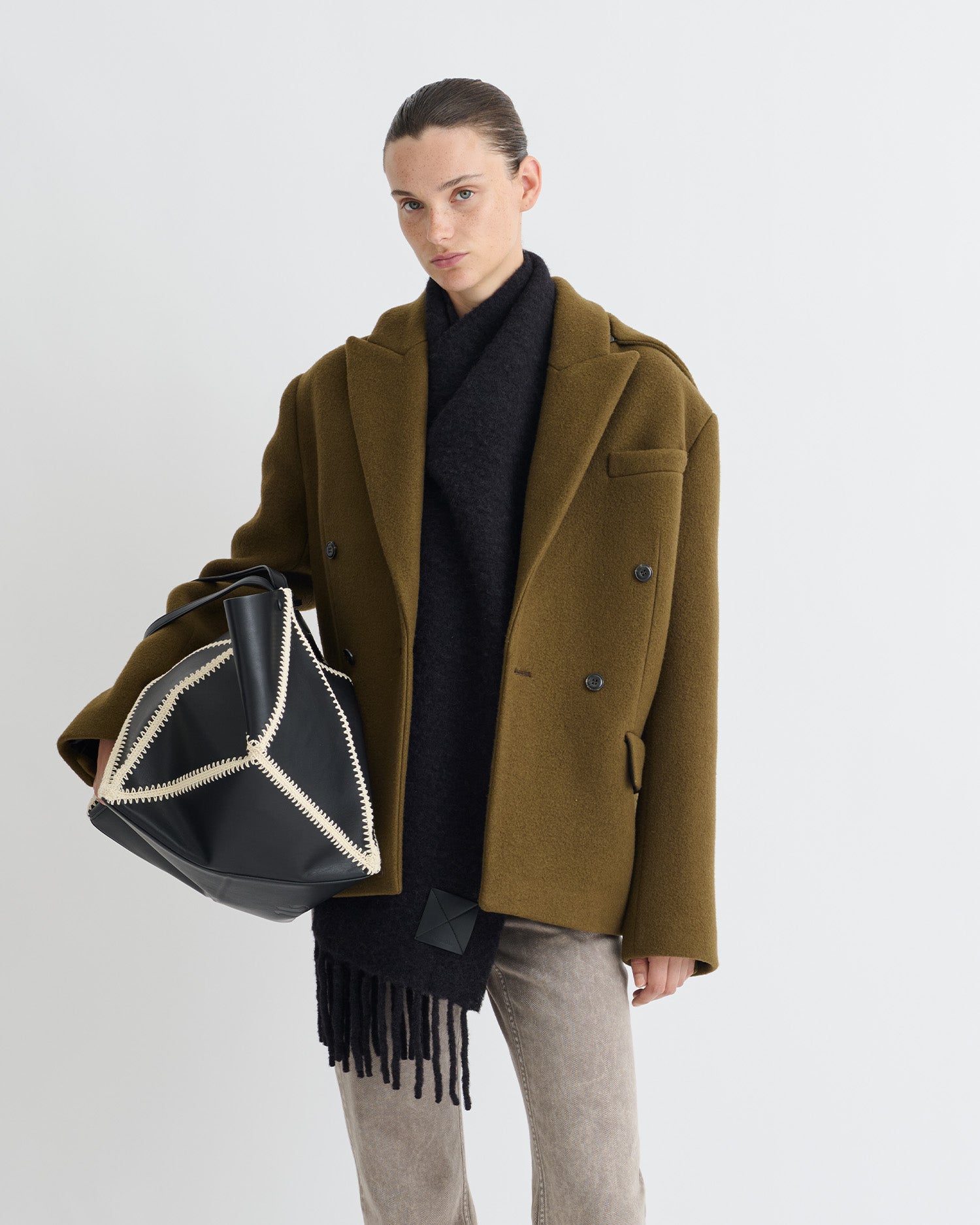 Brione - Aged Felted Wool Blazer - Wood