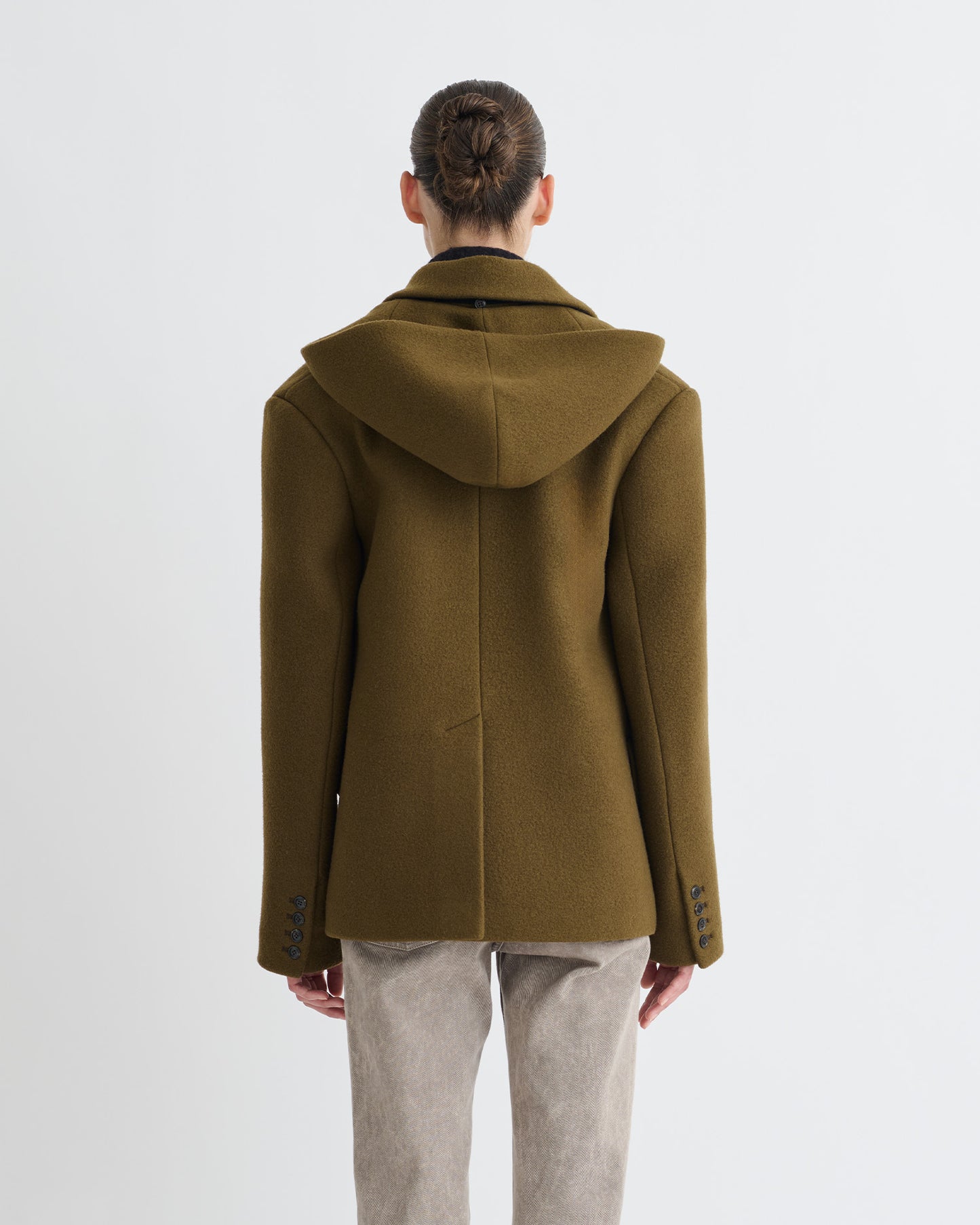 Brione - Aged Felted Wool Blazer - Wood