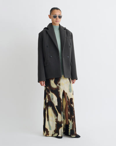 Brione - Aged Felted Wool Blazer - Midnight Green