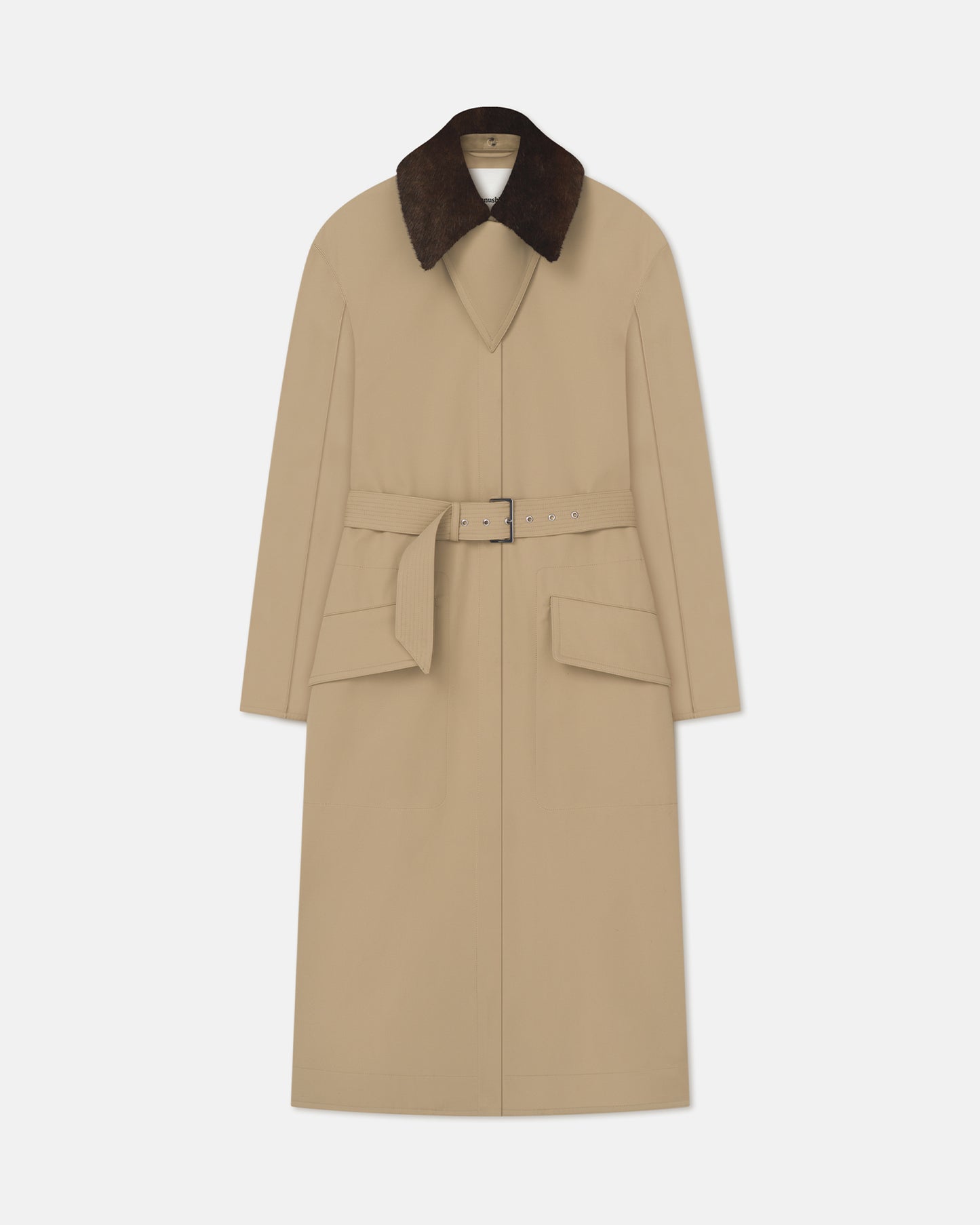 Talbot - Bonded Trench/Faux Fur Coat - Beige/Brown