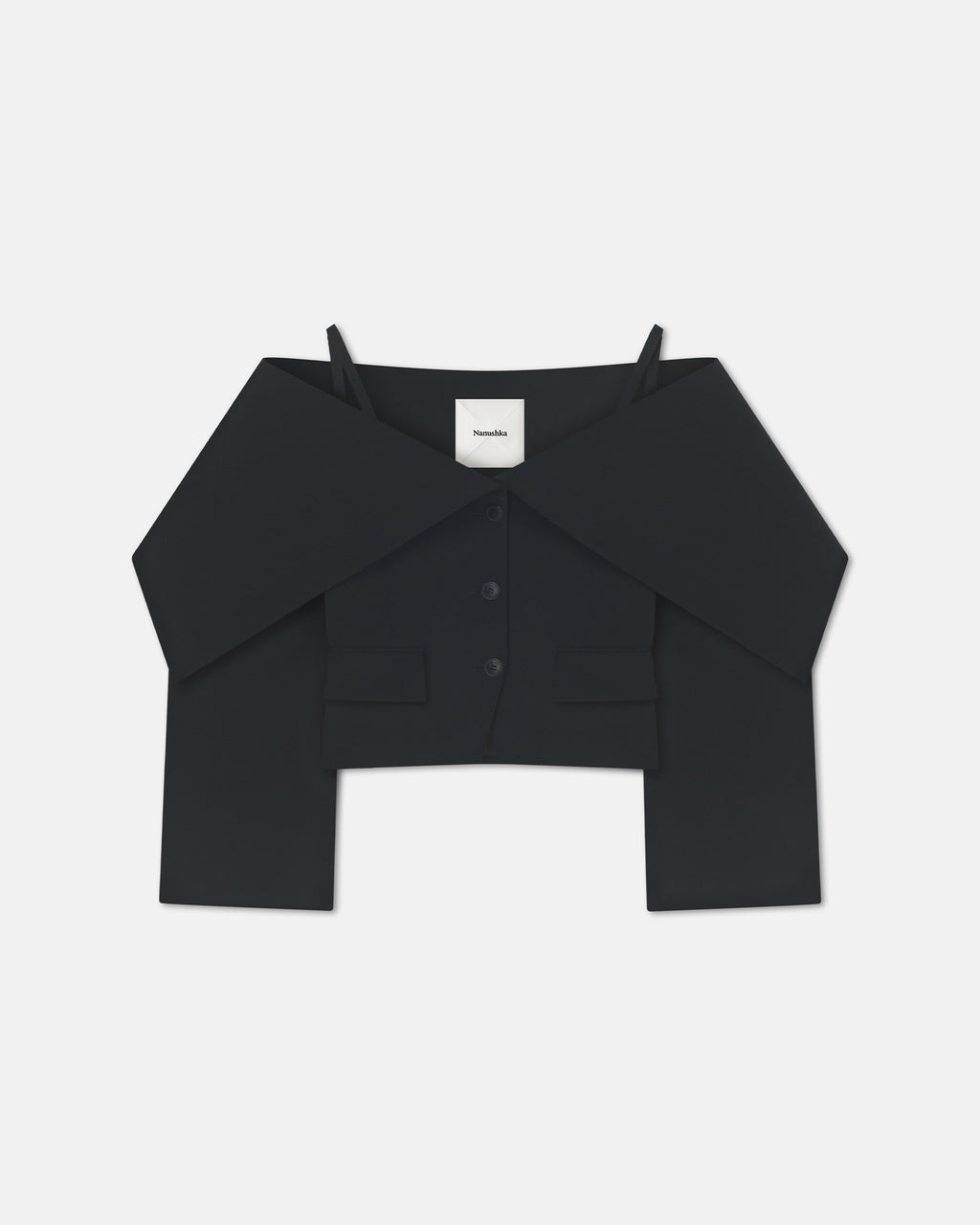 Amantha - Paper Jersey Blazer - Black