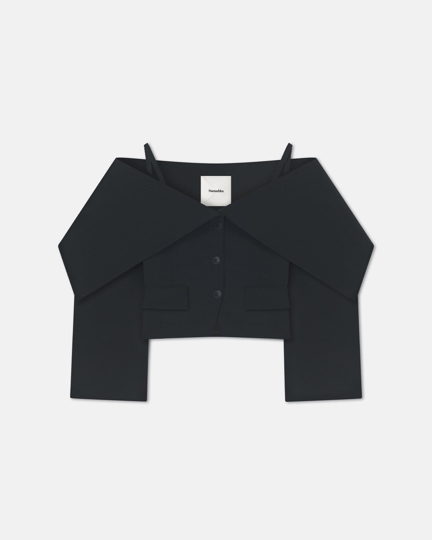 Amantha - Paper Jersey Blazer - Black