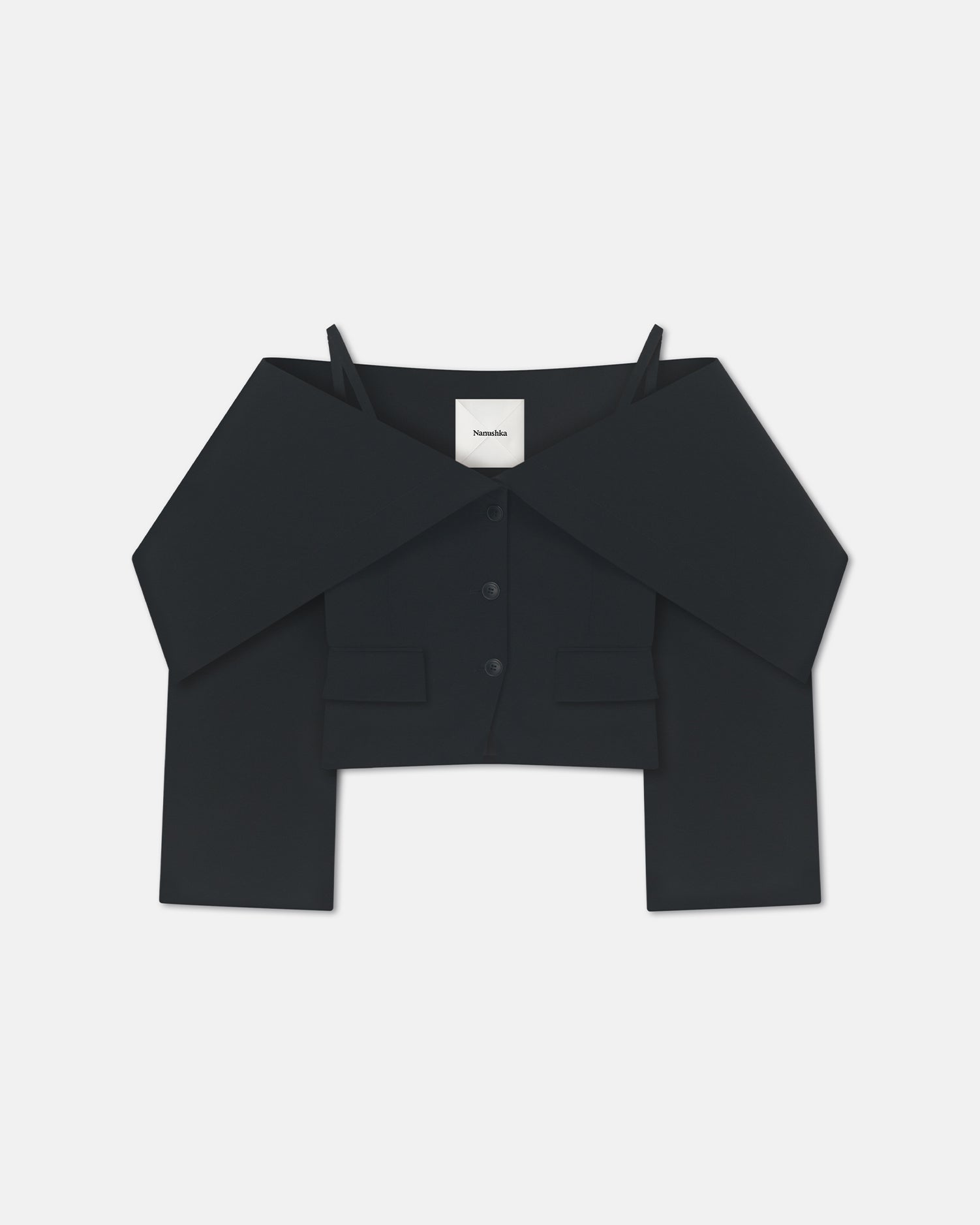 Amantha - Paper Jersey Blazer - Black