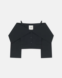 Amantha - Paper Jersey Blazer - Black