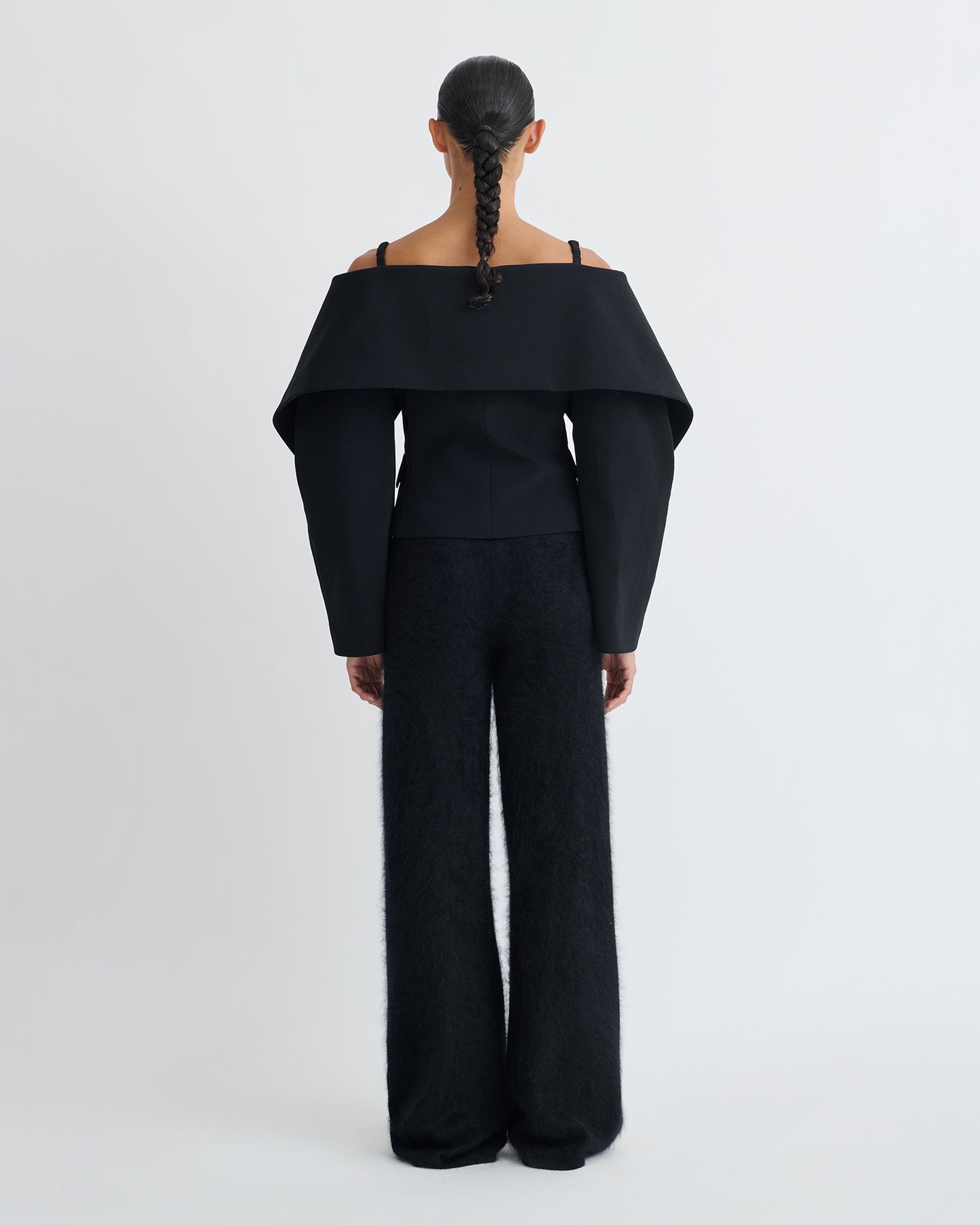 Amantha - Paper Jersey Blazer - Black