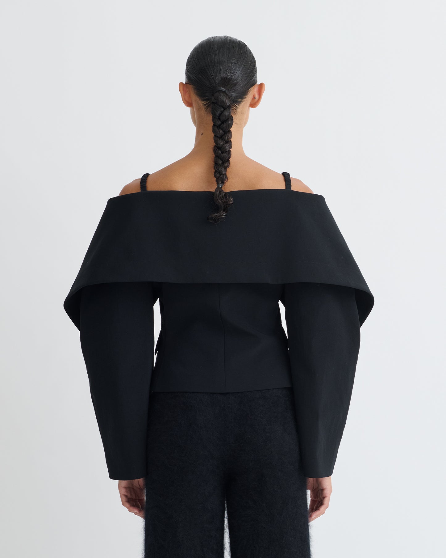 Amantha - Paper Jersey Blazer - Black