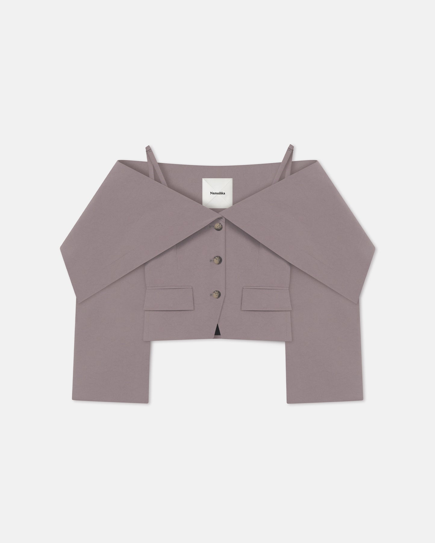 Amantha - Paper Jersey Blazer - Grey