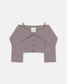 Amantha - Paper Jersey Blazer - Grey