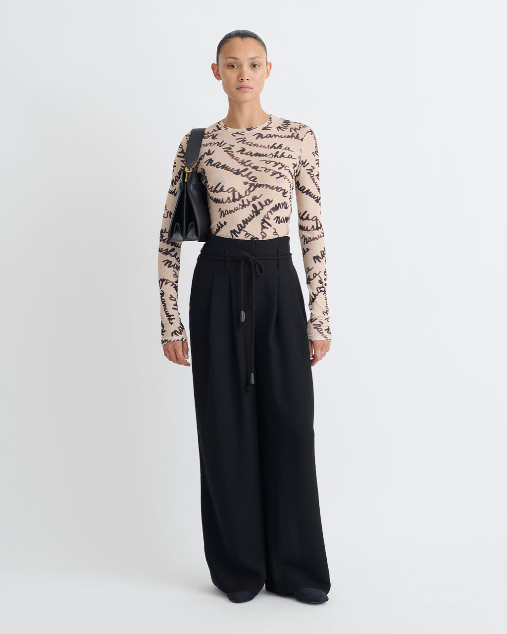 Nevada - Belted pants - Black