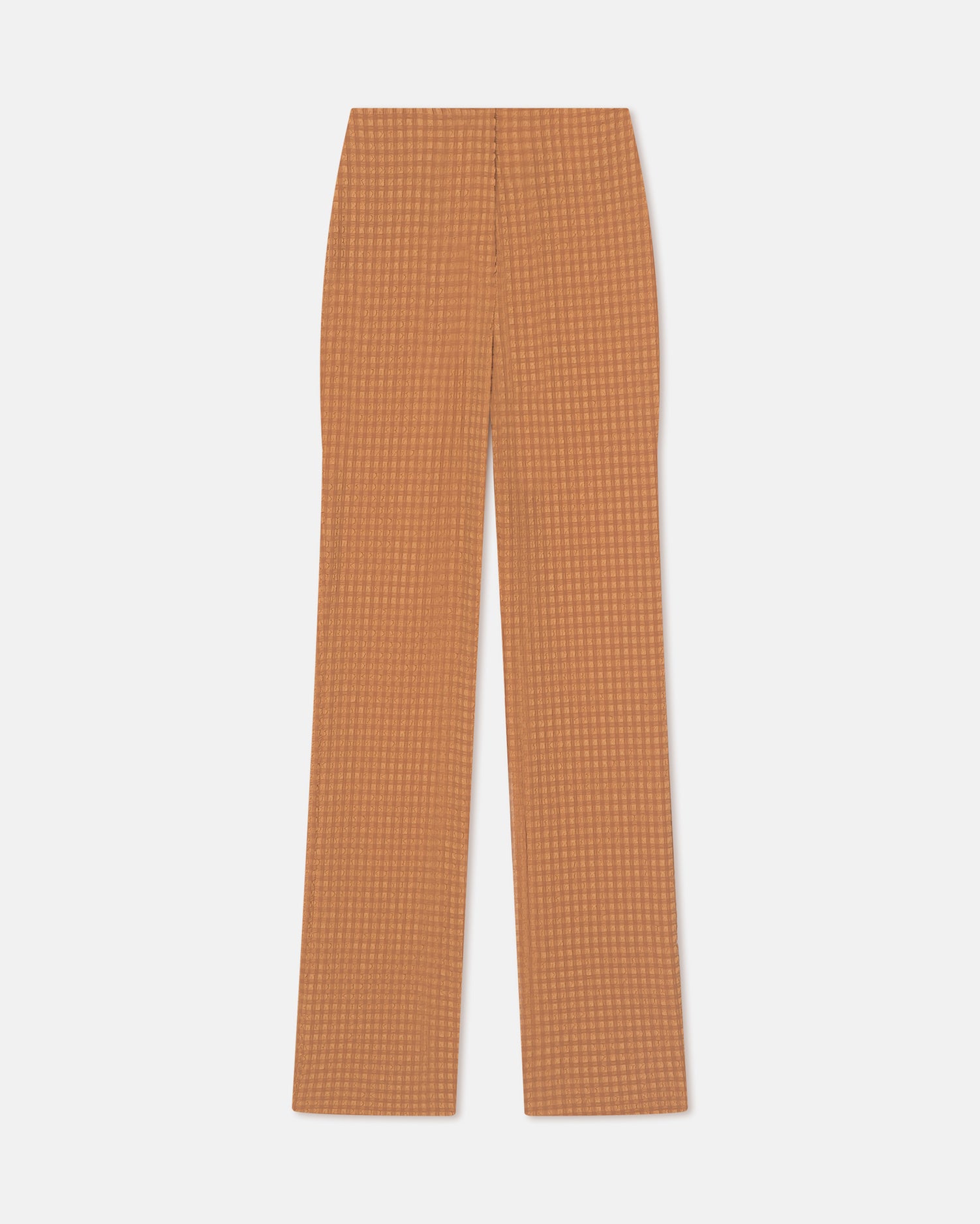 Juna - Seersucker Pants - Camel