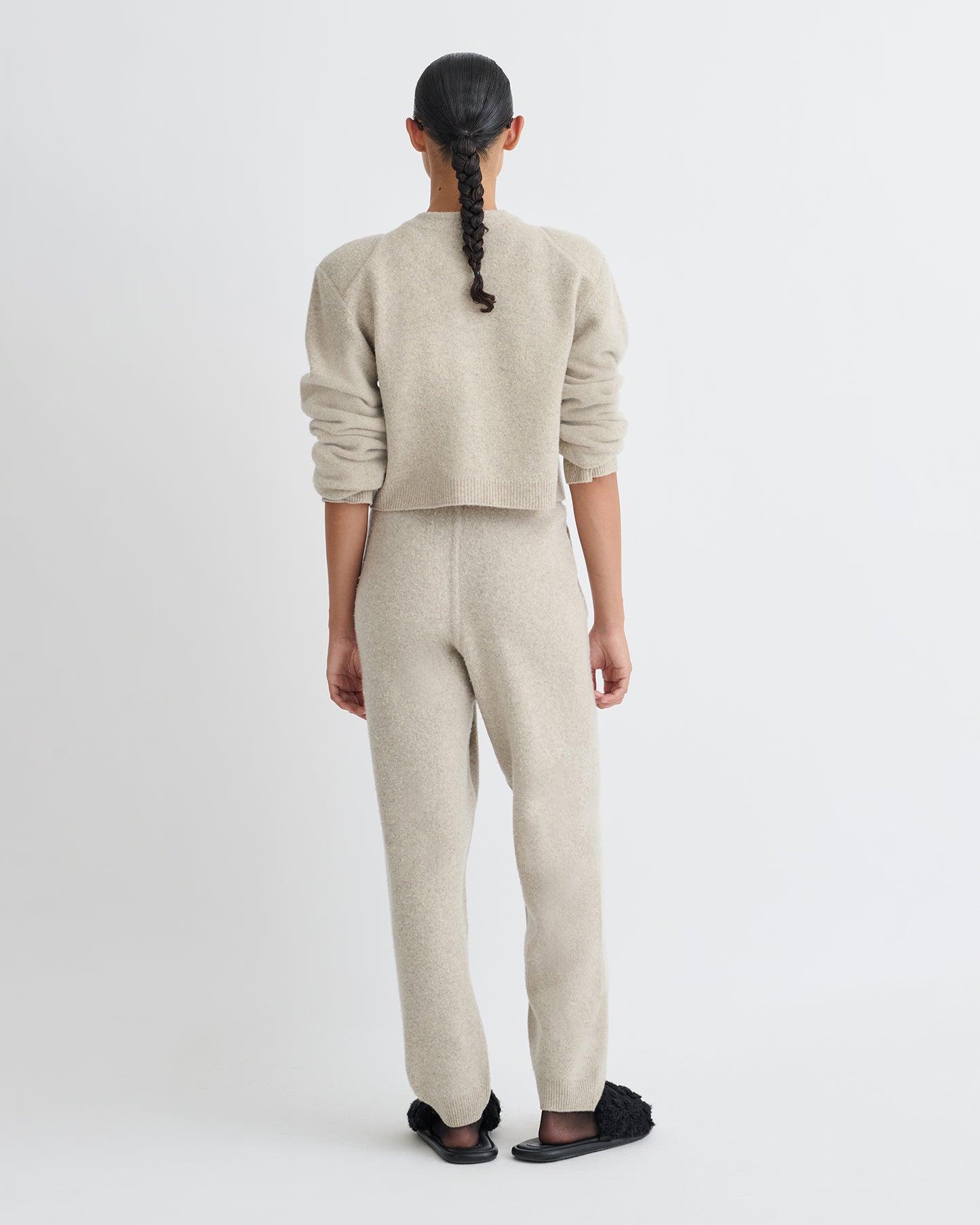 Teclah - Overwashed Merino Pants - Oatmeal