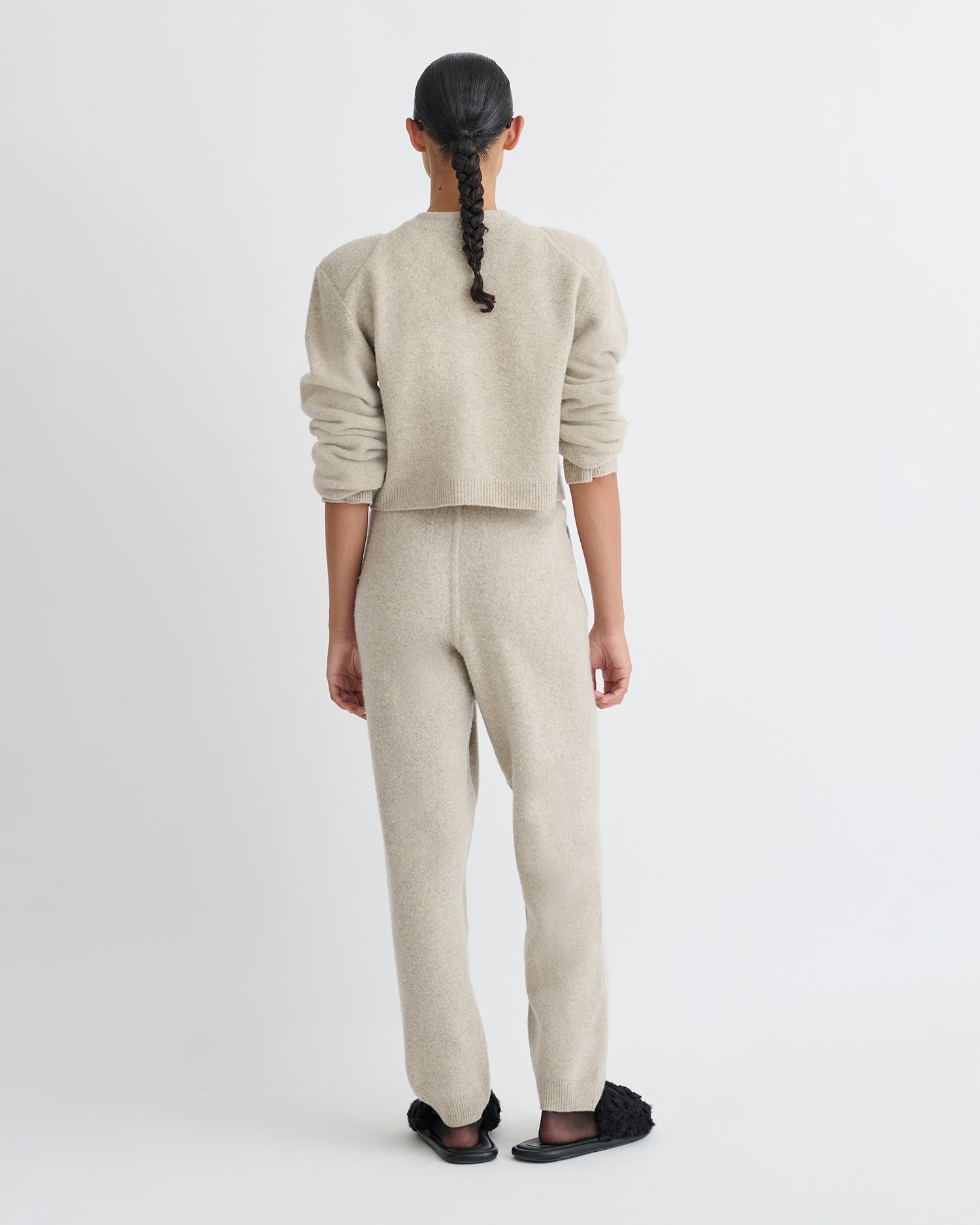 Teclah - Overwashed Merino Pants - Oatmeal