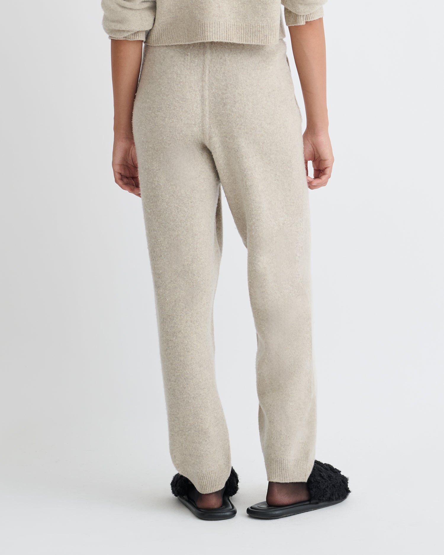 Teclah - Overwashed Merino Pants - Oatmeal