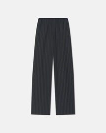 Arvenn - Pinstripe Wool Pants - Black/Grey