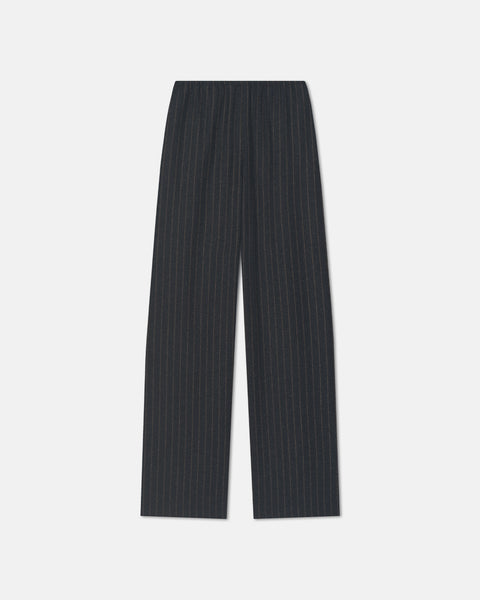 Arvenn - Pinstripe Wool Pants - Black/Grey – Nanushka