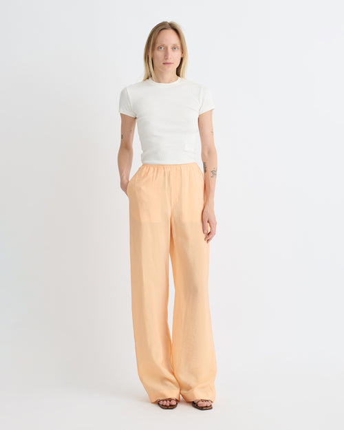 Arvenn   crepe organza pants   apricot