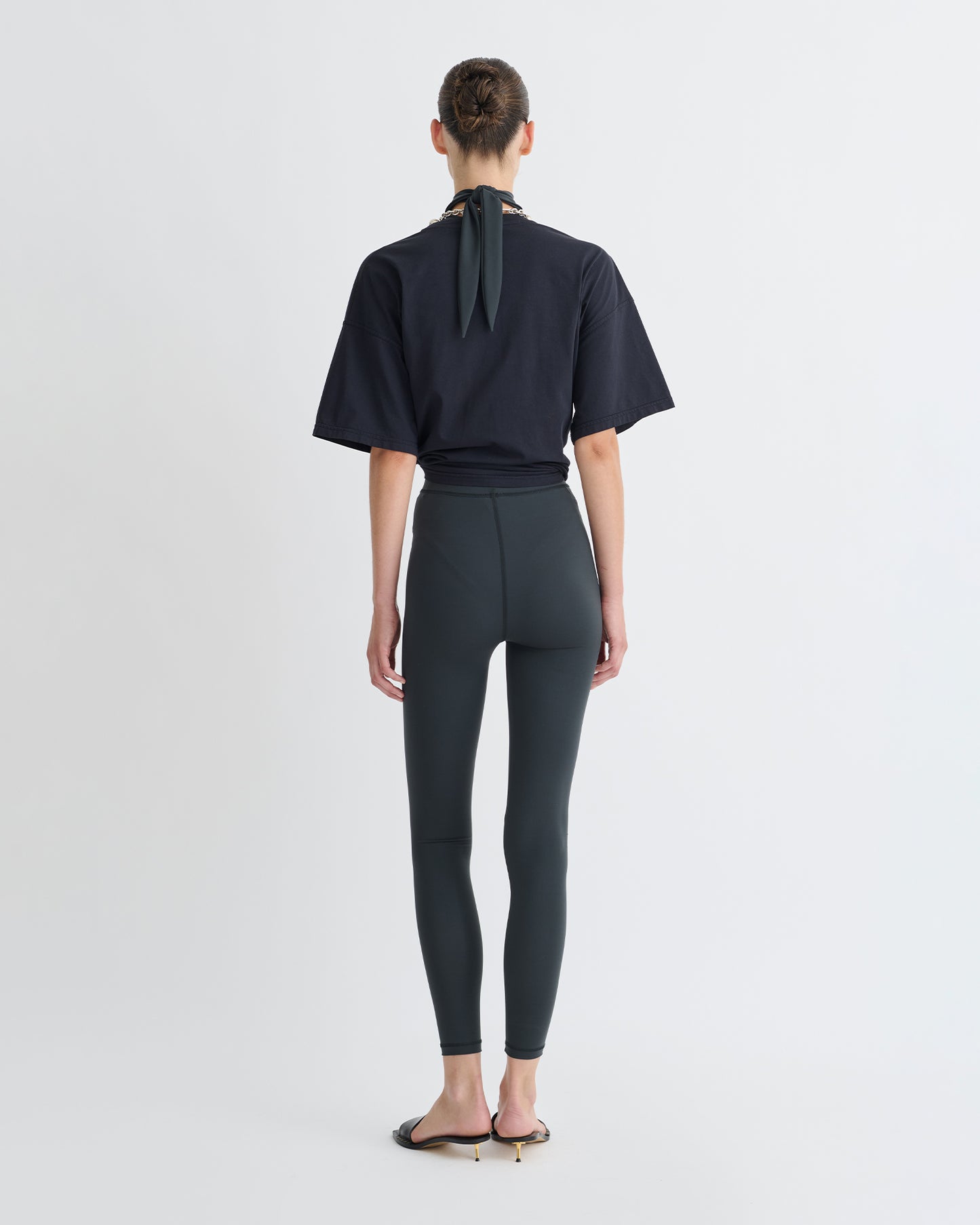 Brette - Elastic Jersey Pants - Dusty Blue