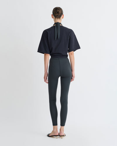 Brette - Elastic Jersey Pants - Dusty Blue