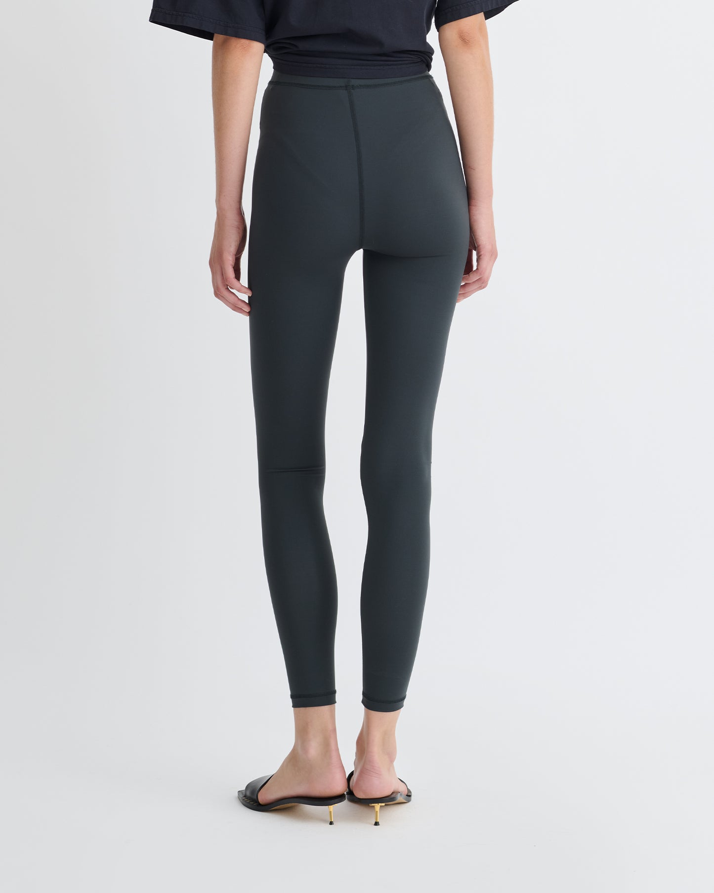 Brette - Elastic Jersey Pants - Dusty Blue