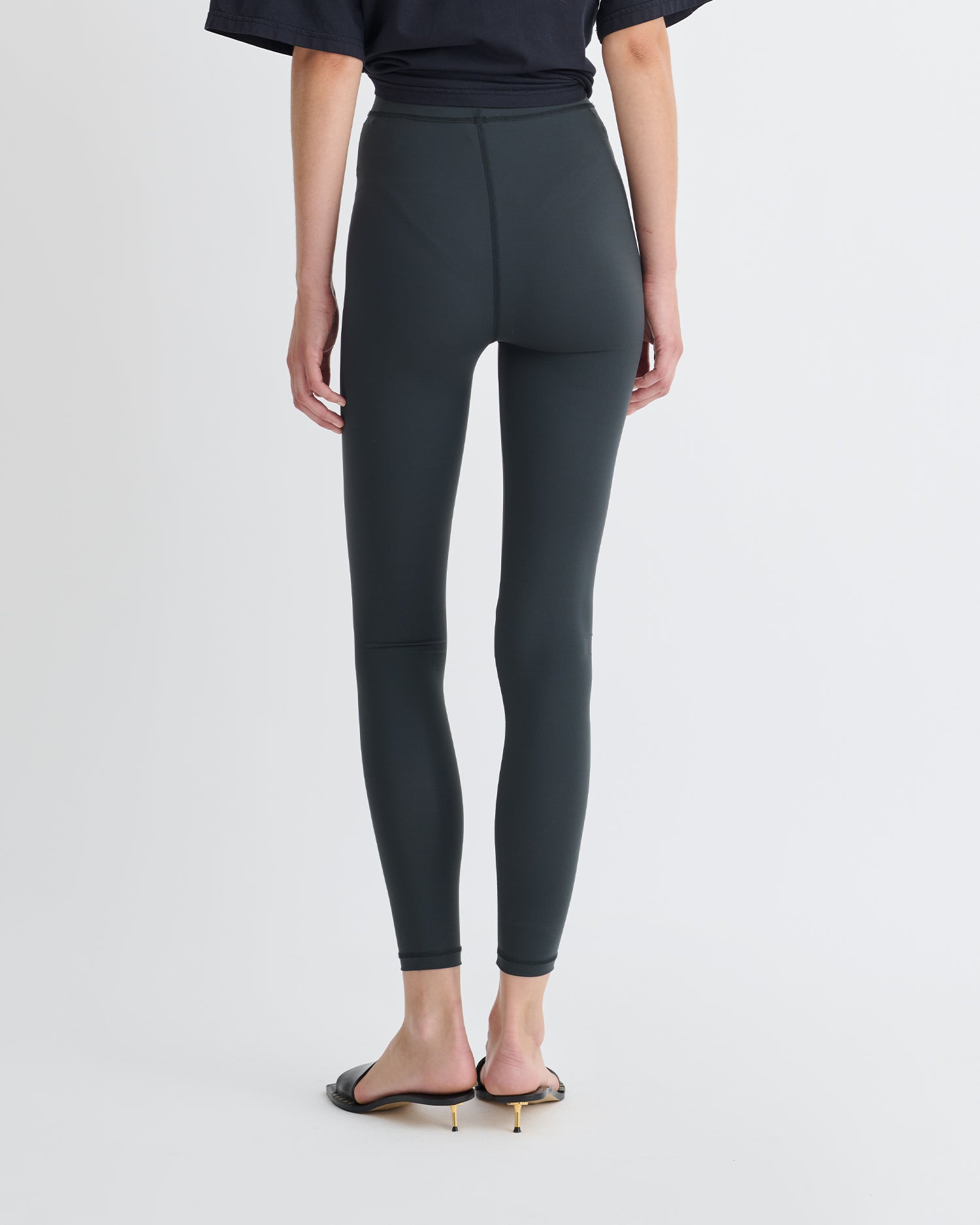 Brette - Elastic Jersey Pants - Dusty Blue