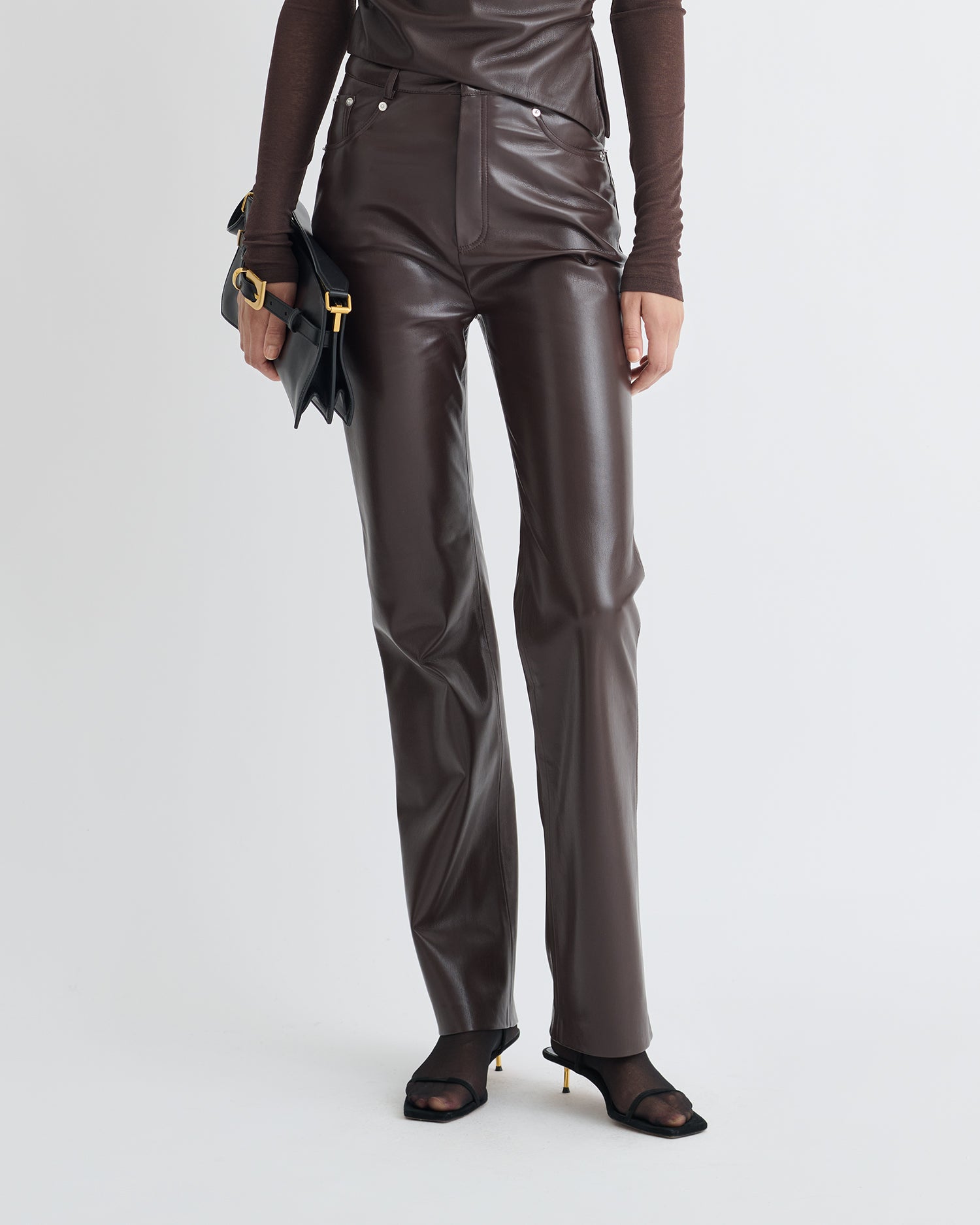 Jacoba - Okobor Pants - Coffee Ground – Nanushka