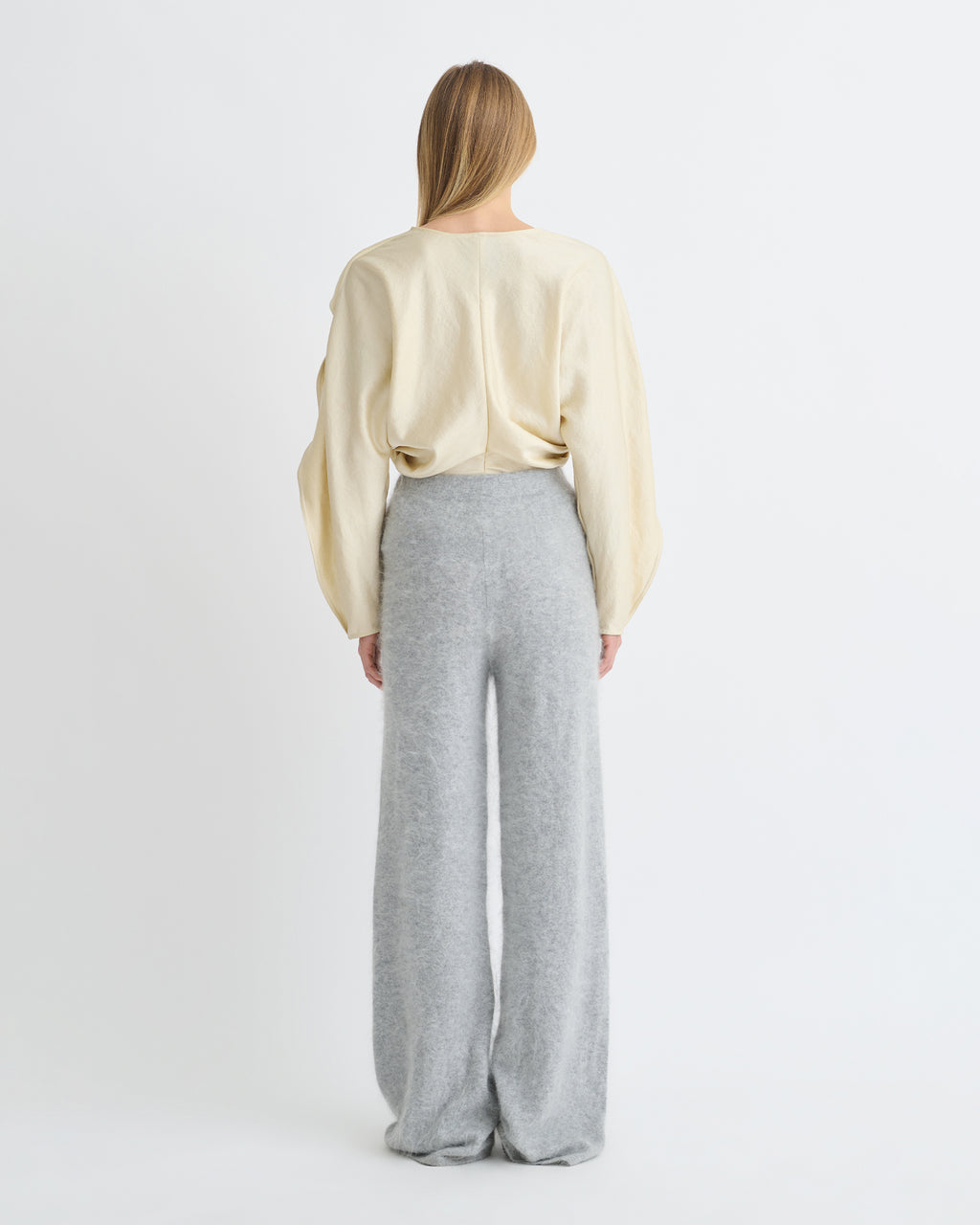 Ewerly - Brushed cashmere pants - Grey