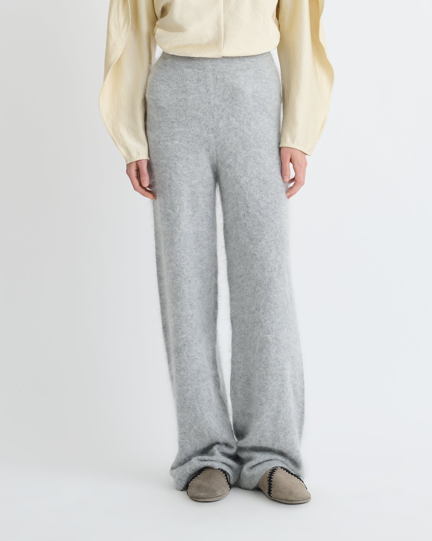 Ewerly - Brushed Cashmere Pants - Grey