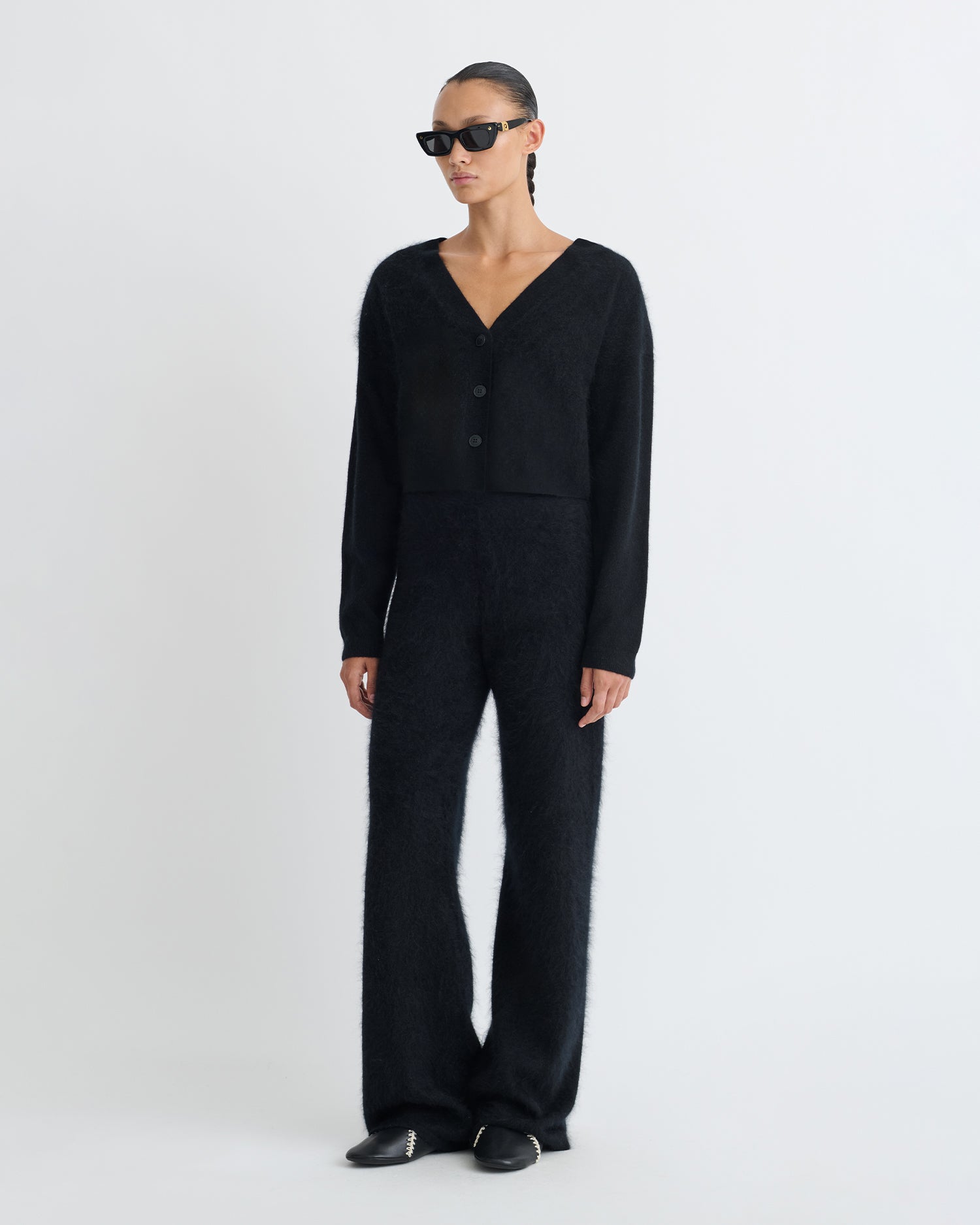 Ewerly - Brushed Cashmere Pants - Black