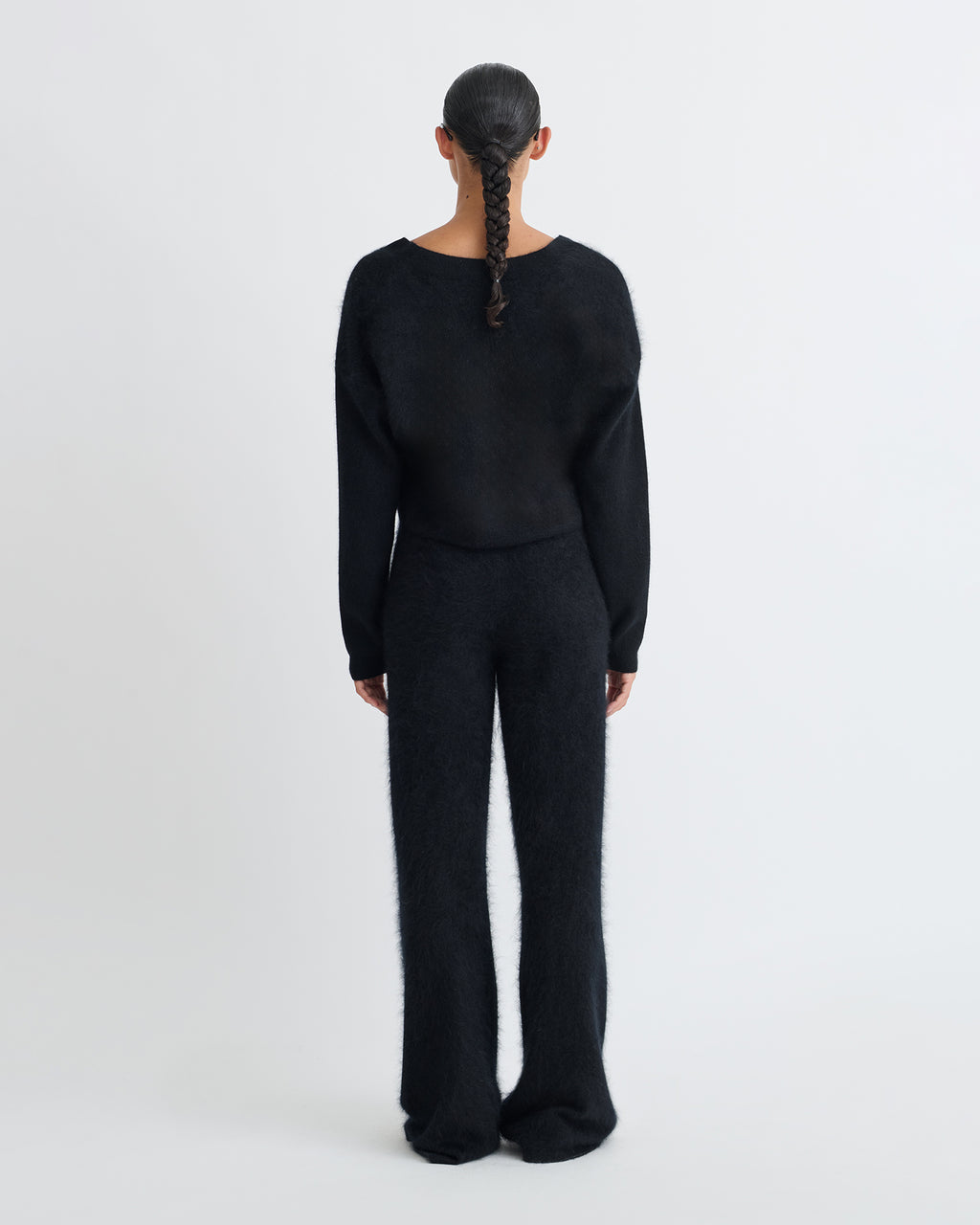 Ewerly - Brushed cashmere pants - Black