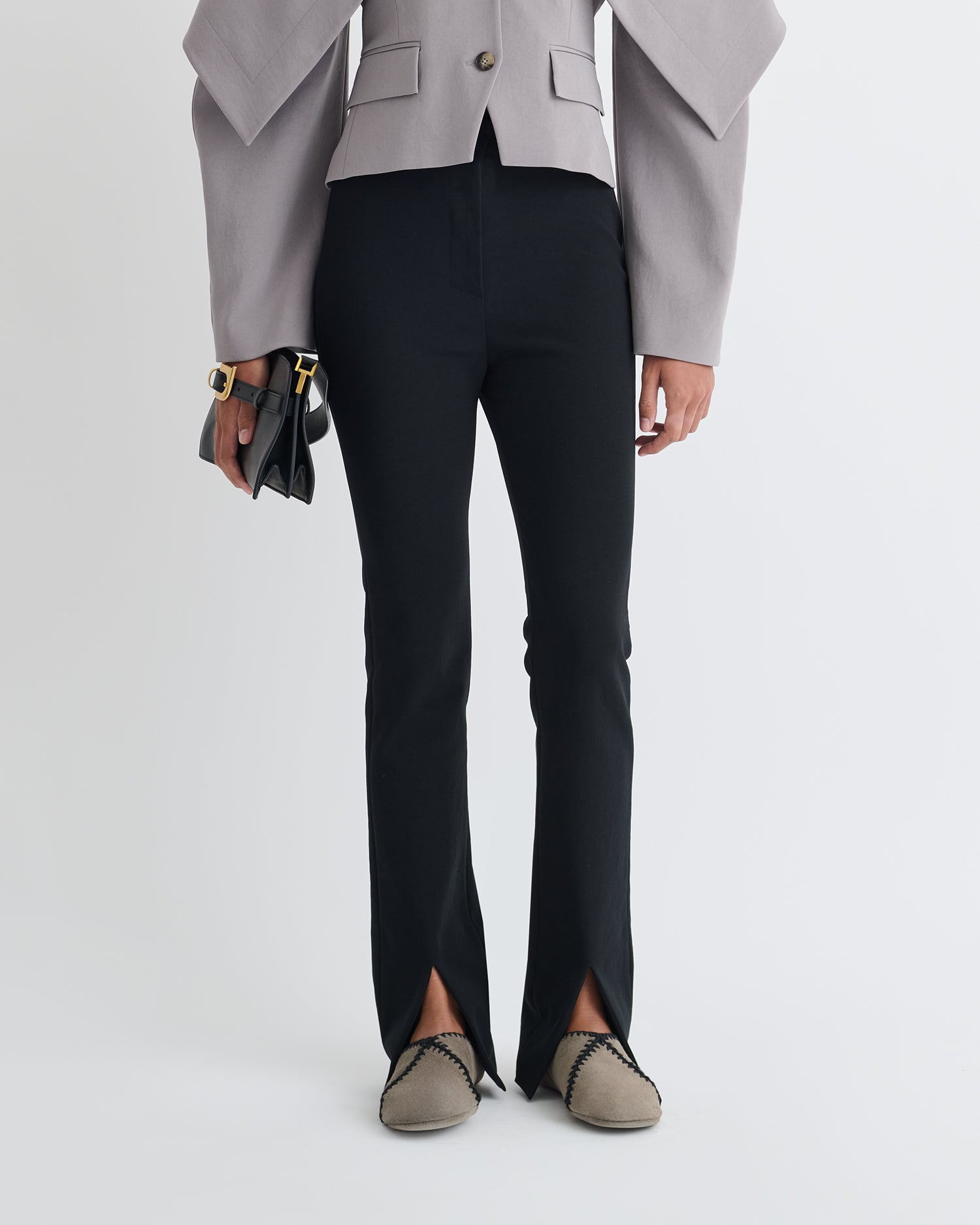 Luana - Paper Jersey Pants - Black