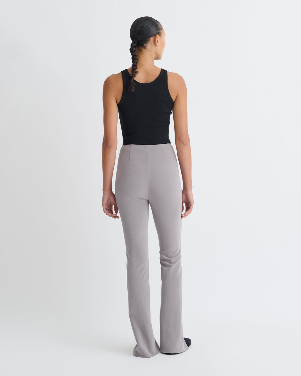 Luana - Front slit pants - Grey
