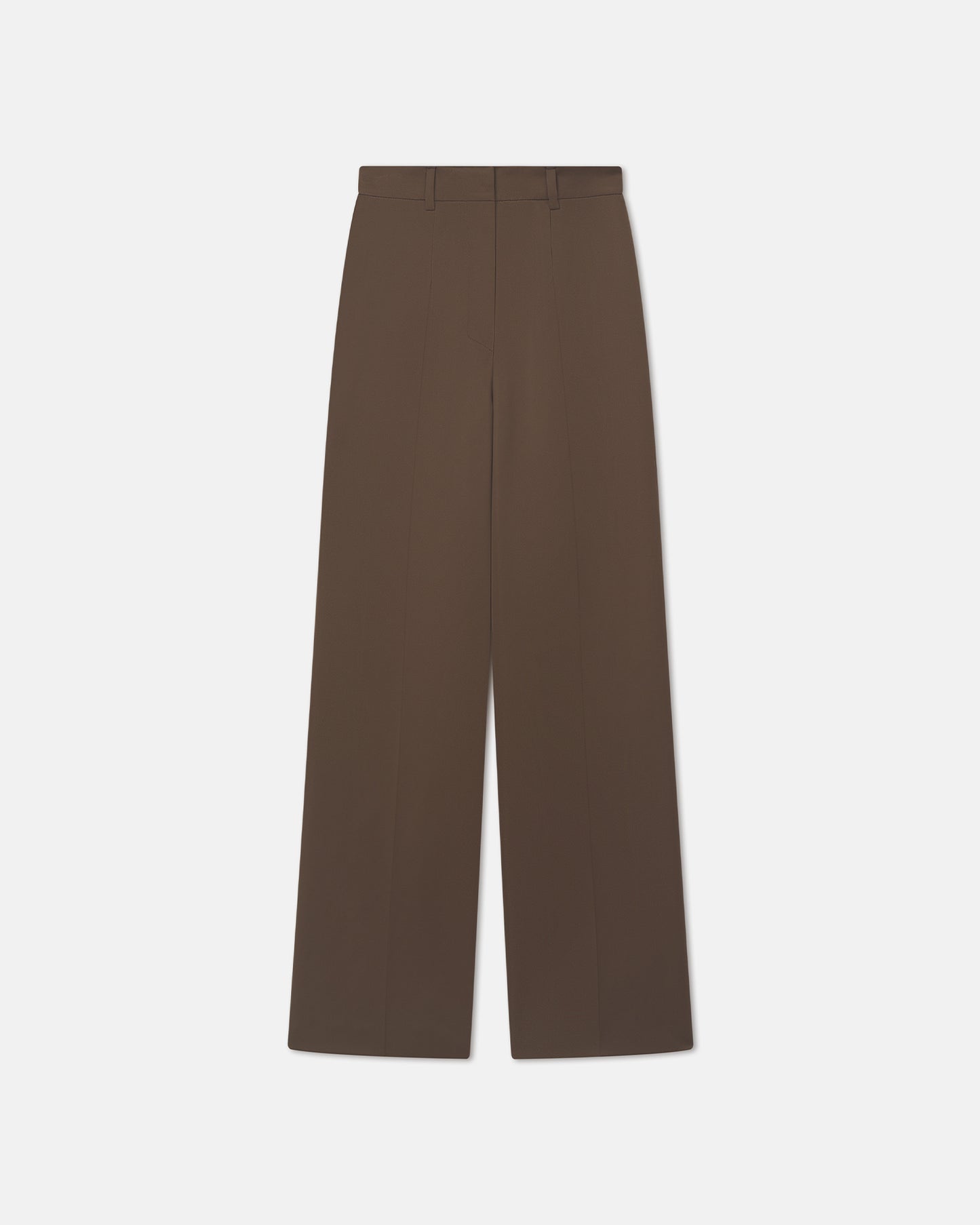 Franny - Structured Satin Pants - Wood