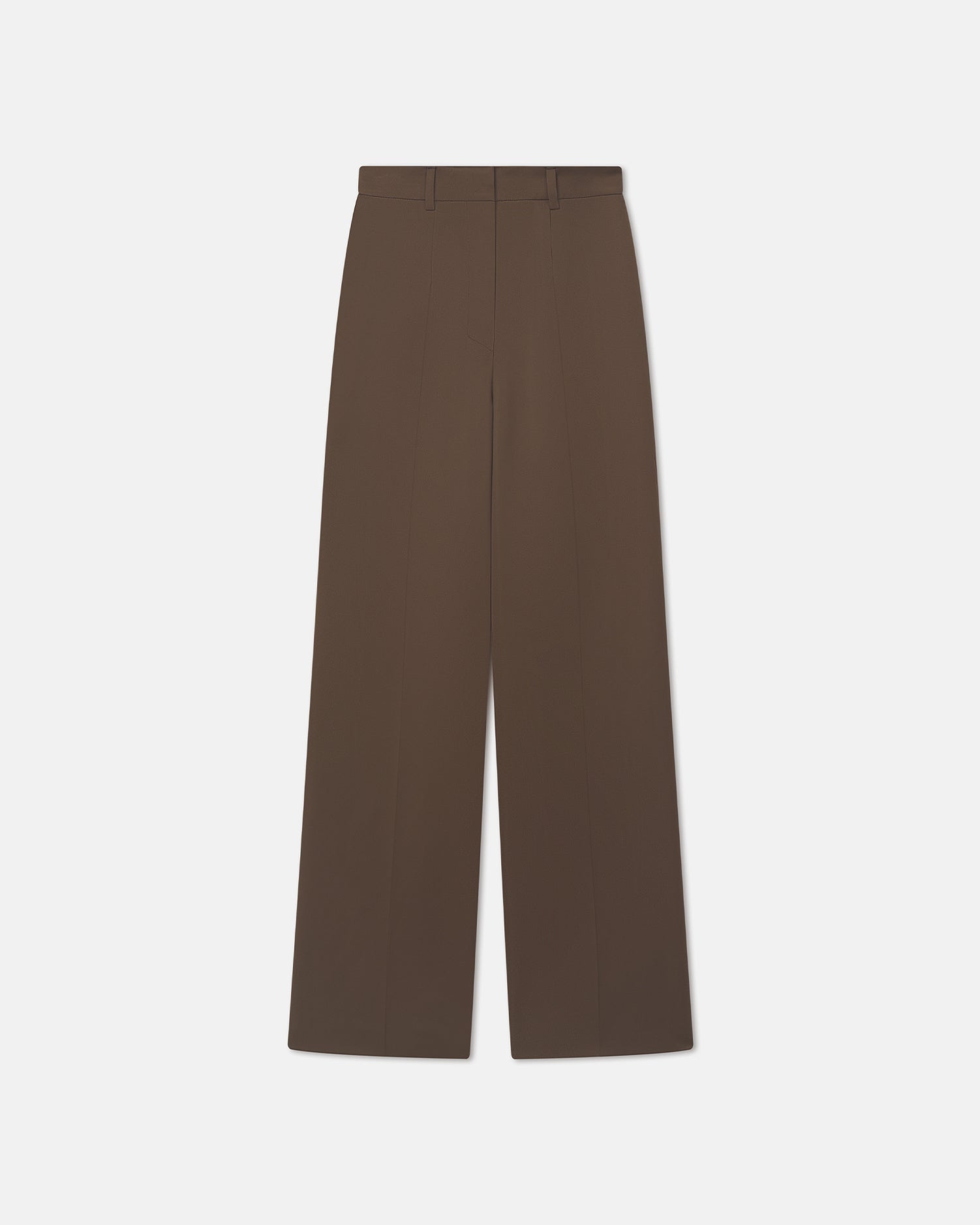Franny - Structured Satin Pants - Wood