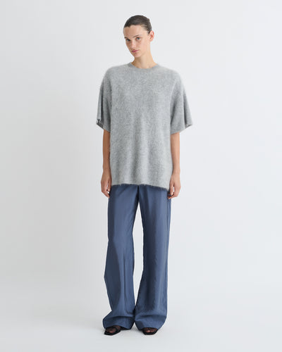 Arvenn - Crepe Organza Pants - Denim Blue