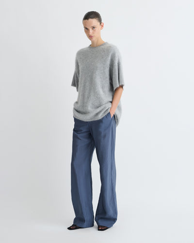 Arvenn - Crepe Organza Pants - Denim Blue