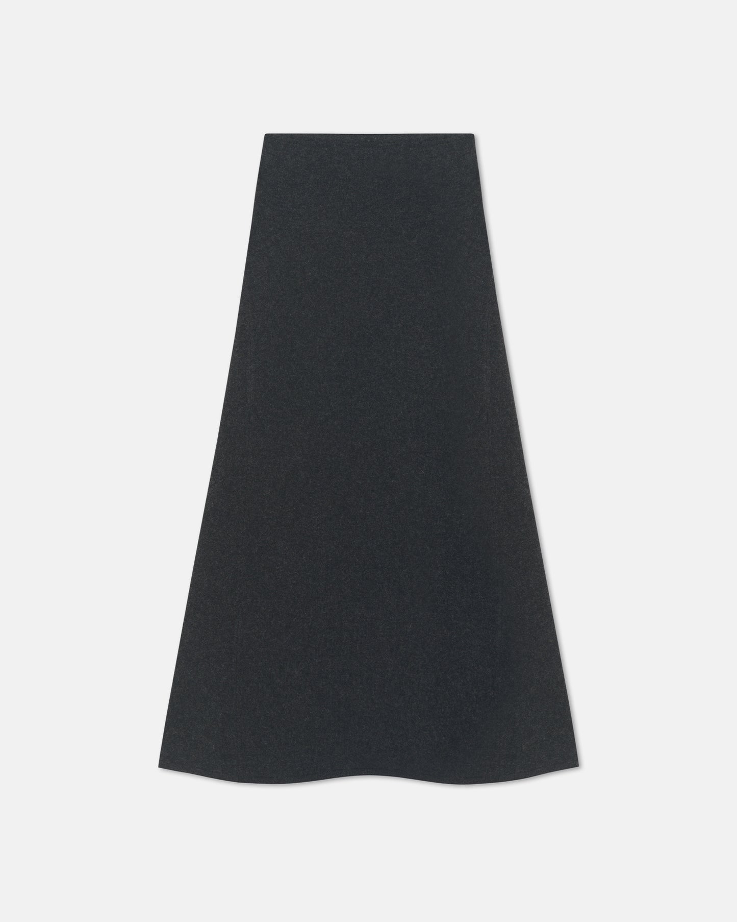 Priel - Overwashed Merino Mid-Length Skirt - Charcoal