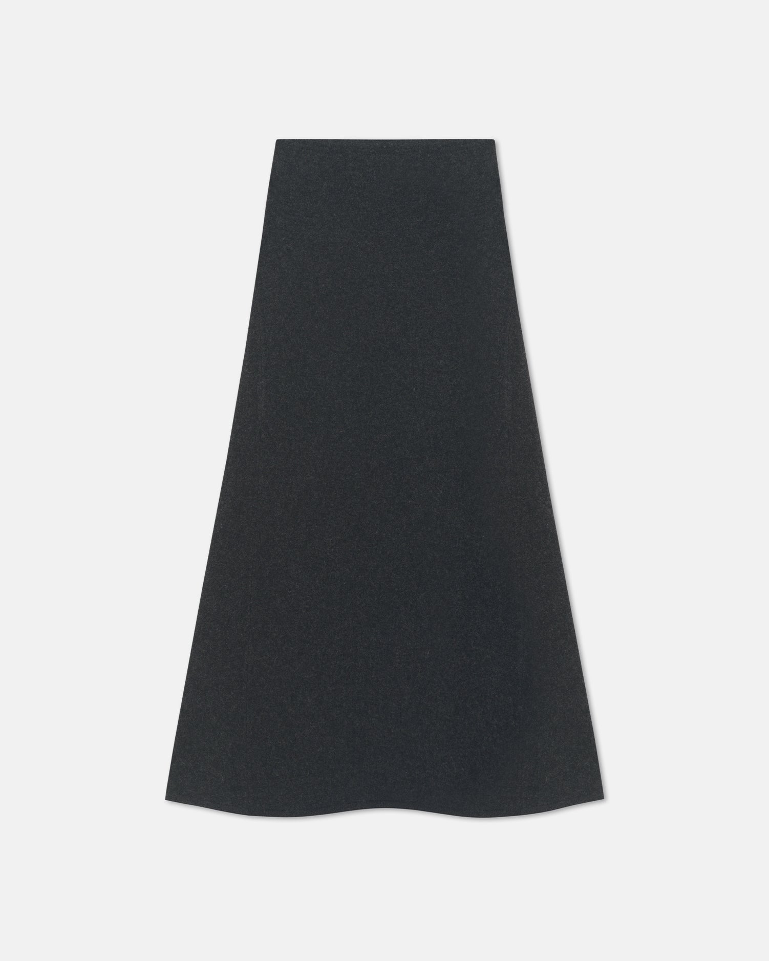 Priel - Overwashed Merino Mid-Length Skirt - Charcoal