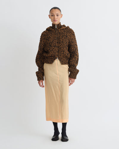 Ciar - Crepe Organza Mid-Length Skirt - Apricot