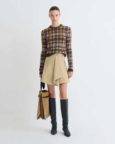 Inge - Bonded Trench Mini Skirt - Beige