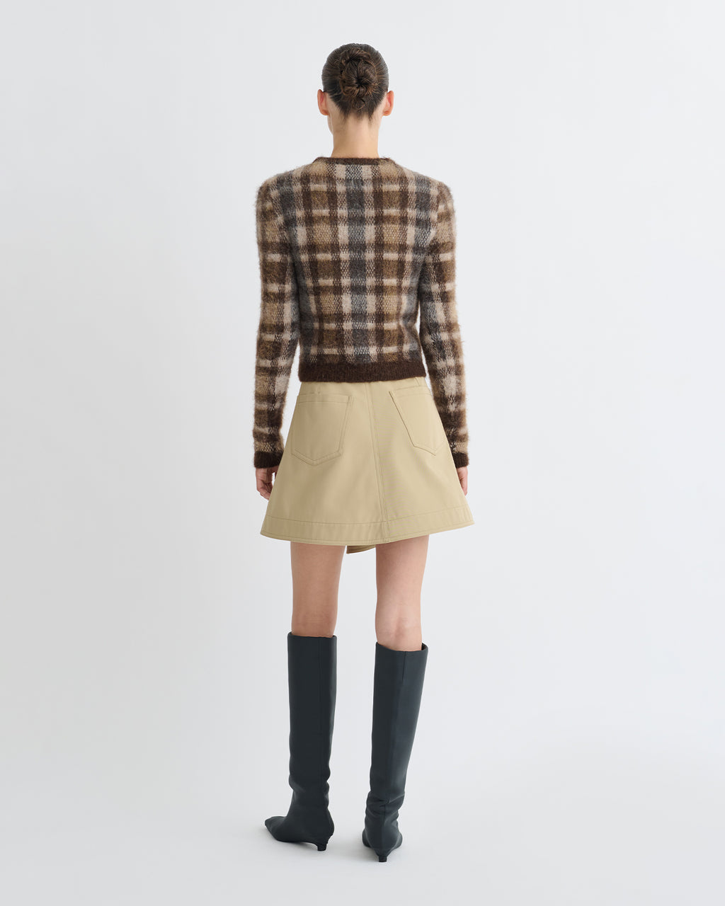 Inge - Bonded Trench Mini Skirt - Beige