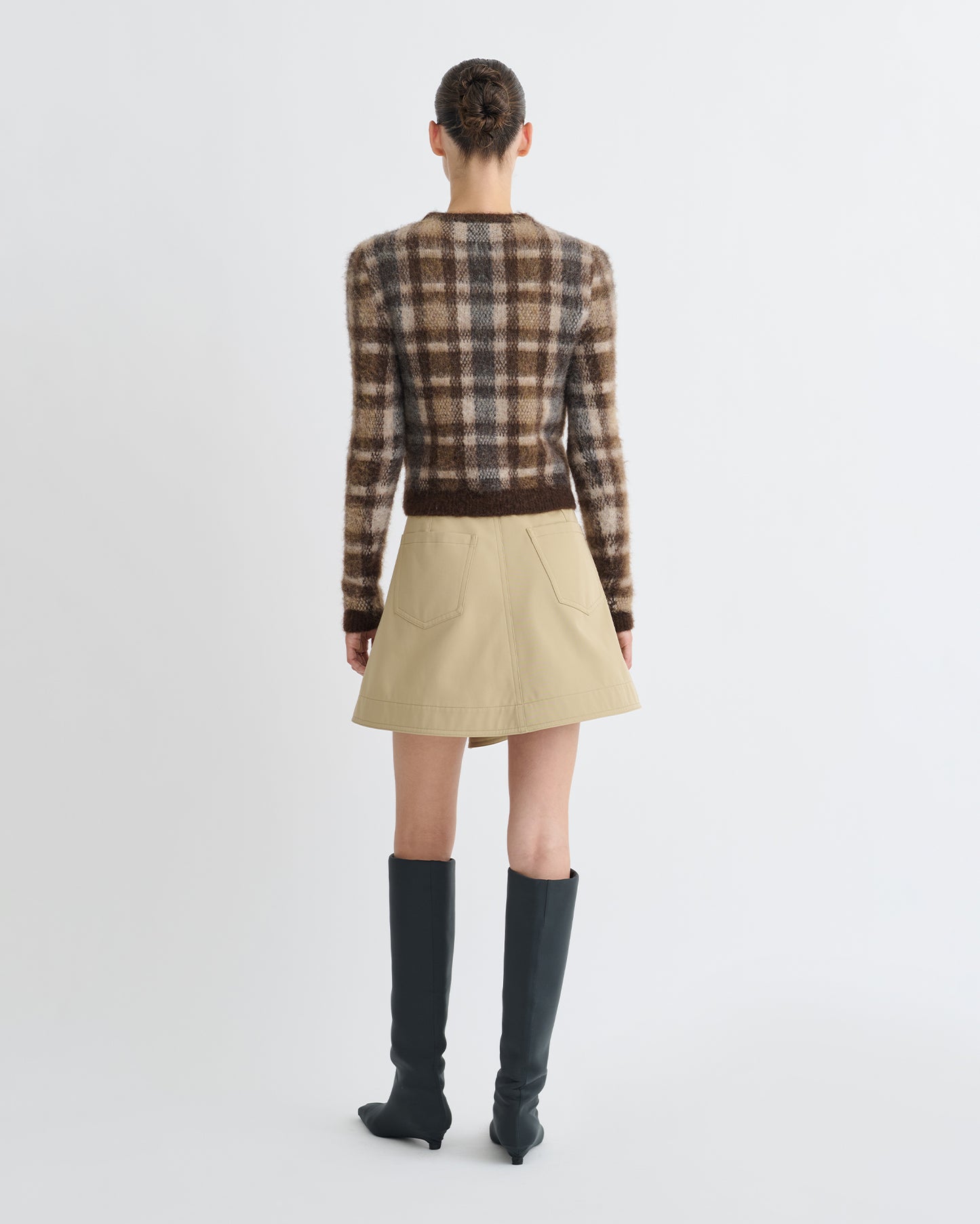 Inge - Bonded Trench Mini Skirt - Beige