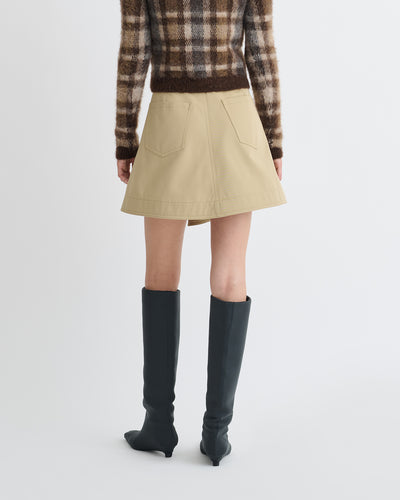 Inge - Bonded Trench Mini Skirt - Beige