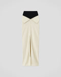 Mentari - Crisp Satin Long Skirt - Ecru