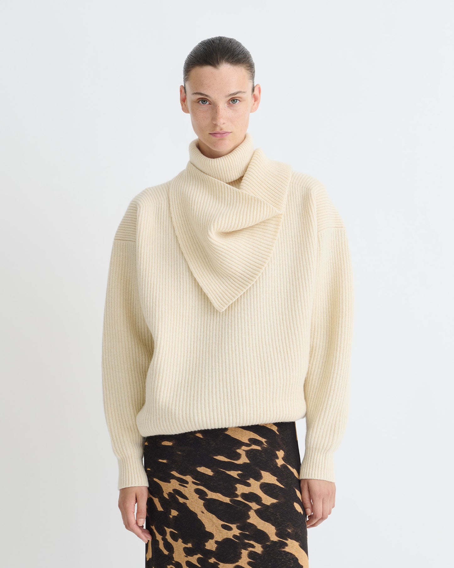 Blaer - Chunky Merino Sweater - Creme