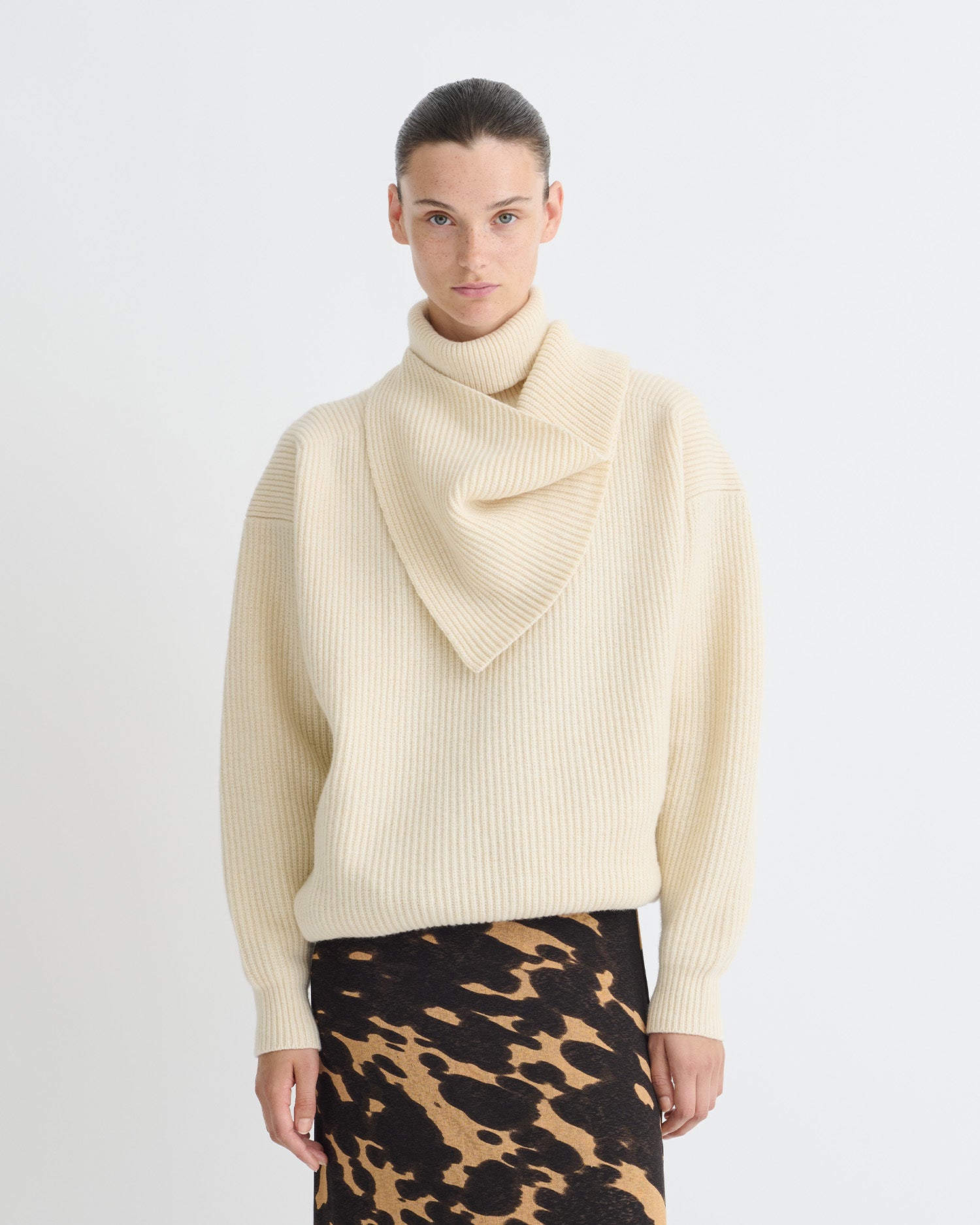 Blaer - Chunky Merino Sweater - Creme