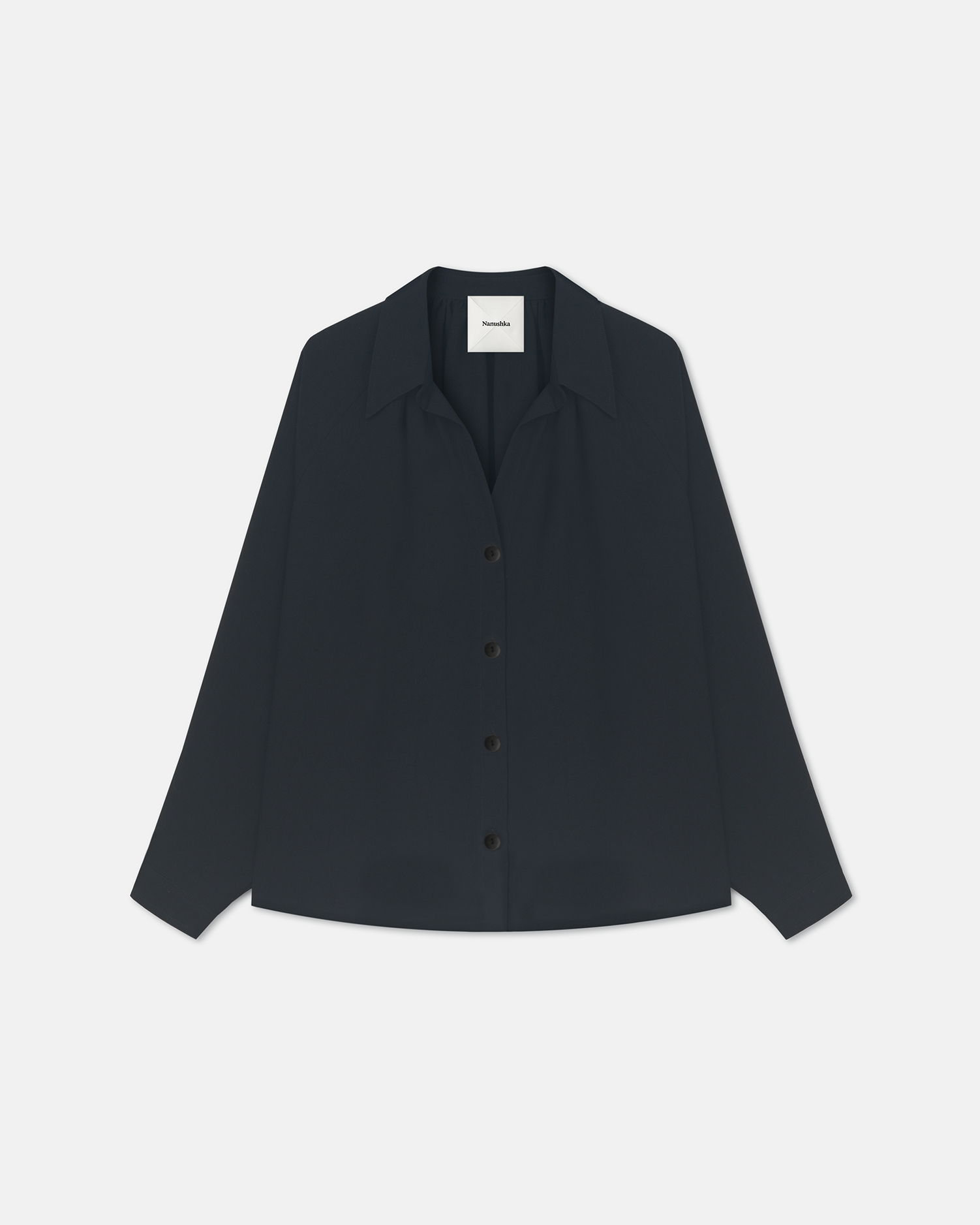 Ada - Tech Linen Shirt - Black